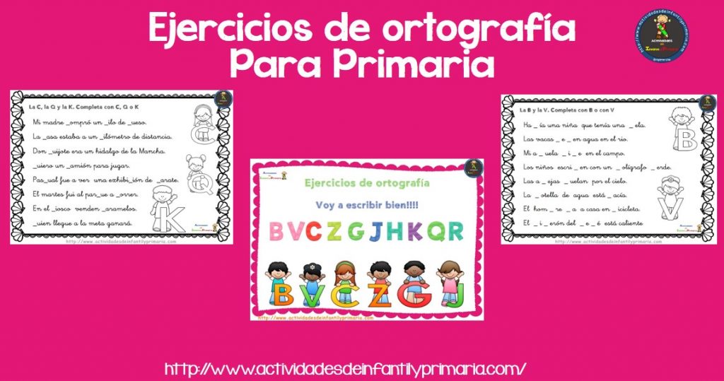 Ejercicios de Ortografía para Primaria listos para descargar e imprimir