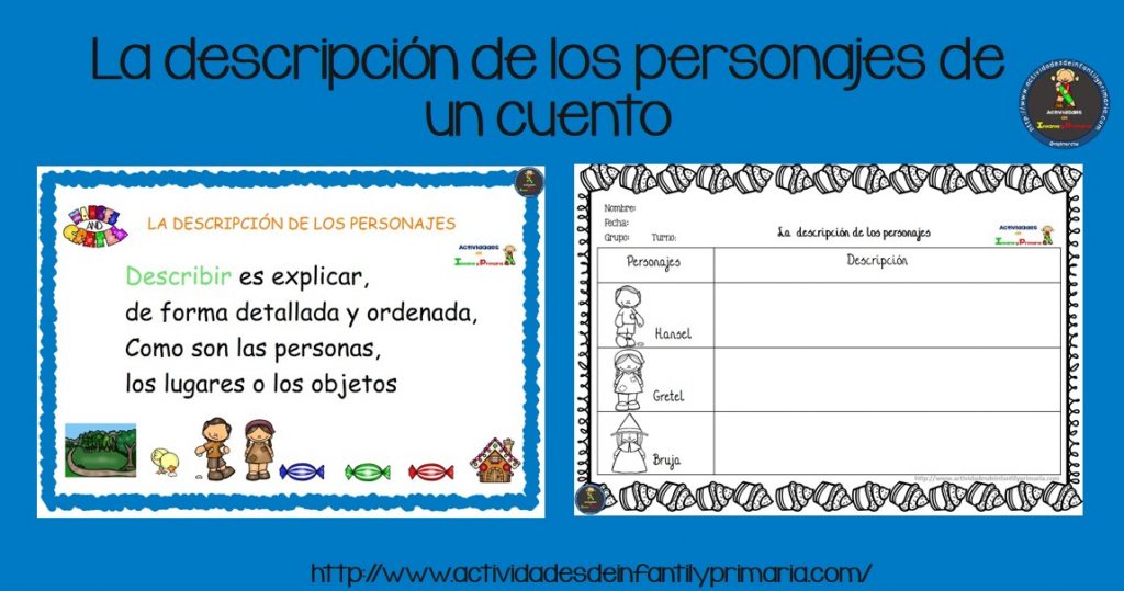 Descripción de un cuento - Actividades de infantil y primaria