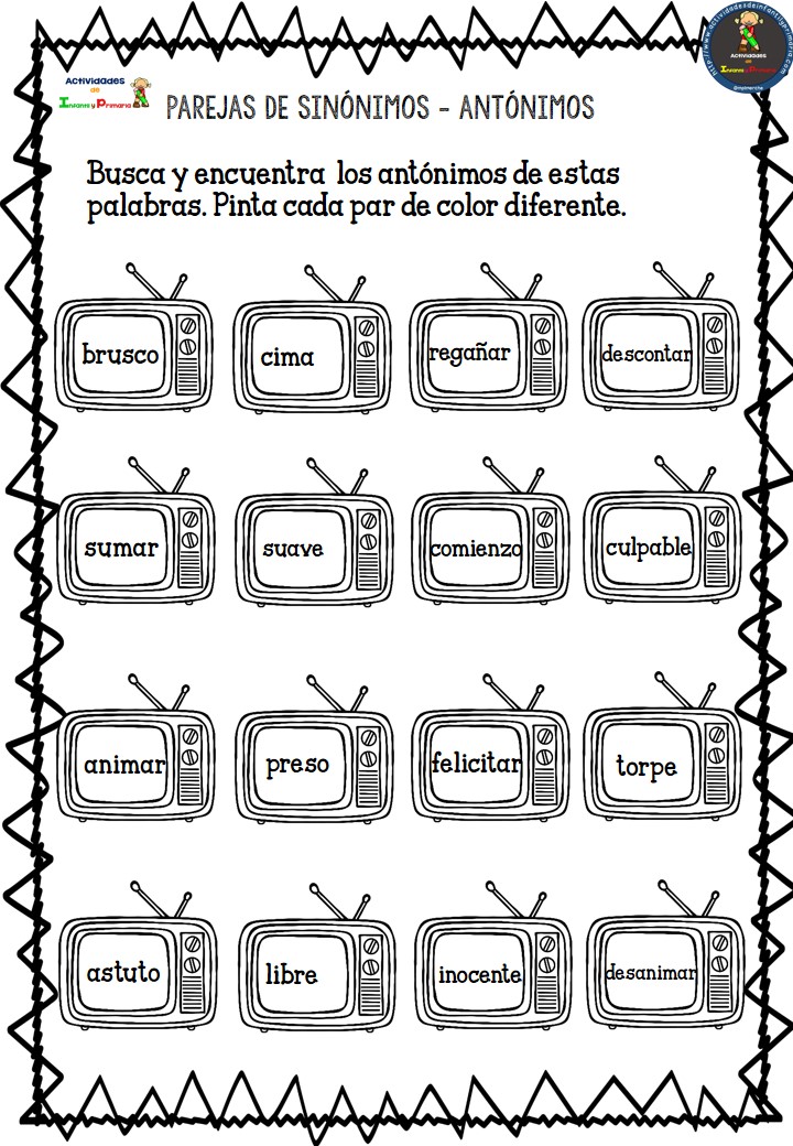 Sinónimos y Antónimos (5) Artesanato O Que É ~ Sinónimos y Antónimos (5)