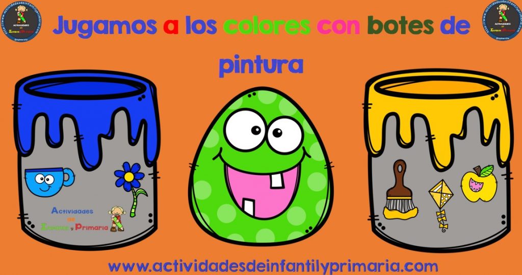 Jugamos a los colores con botes de pintura Jugamos a los colores con botes de pintura