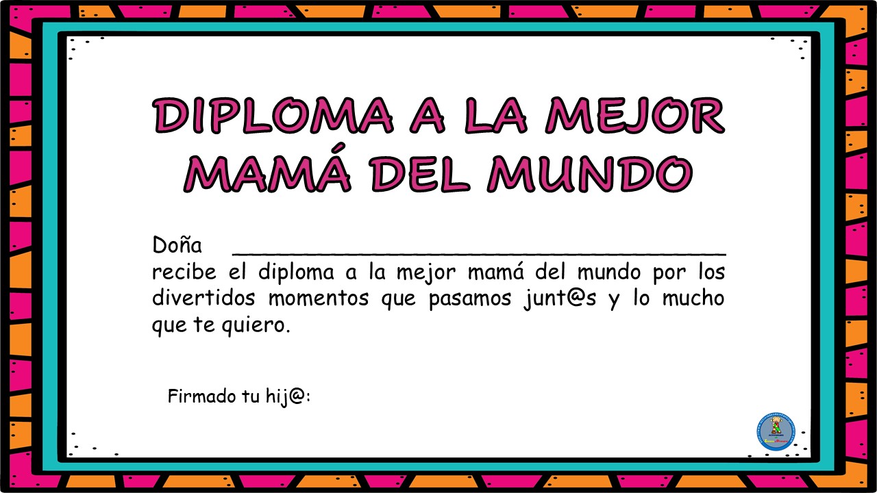 Diploma A La Mejor Mamá Colección de diplomas para el día de la madre