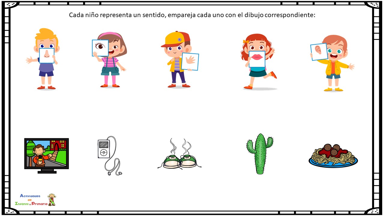 Fichas para trabajar los sentidos - Actividades de infantil y primaria