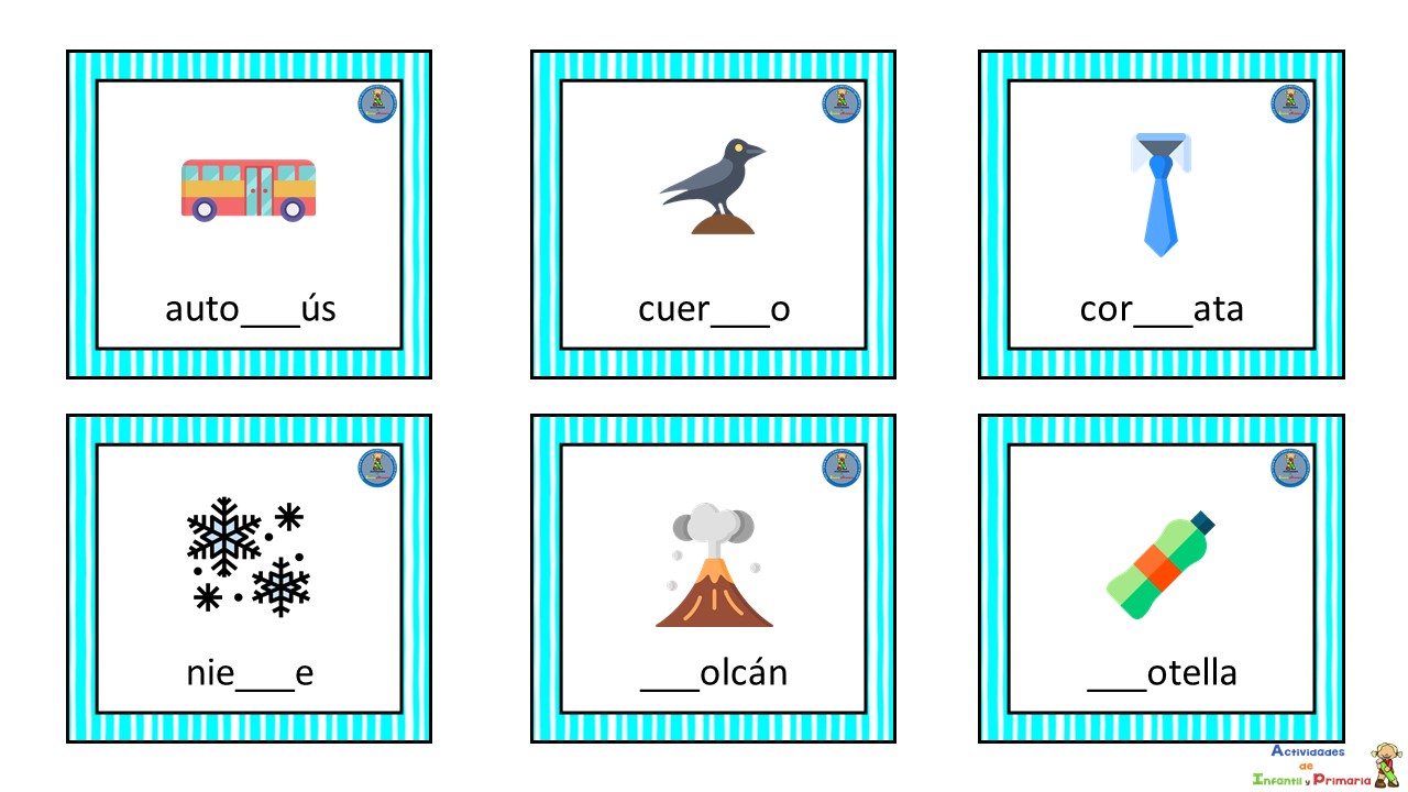 Tarjetas Ortograficas B V