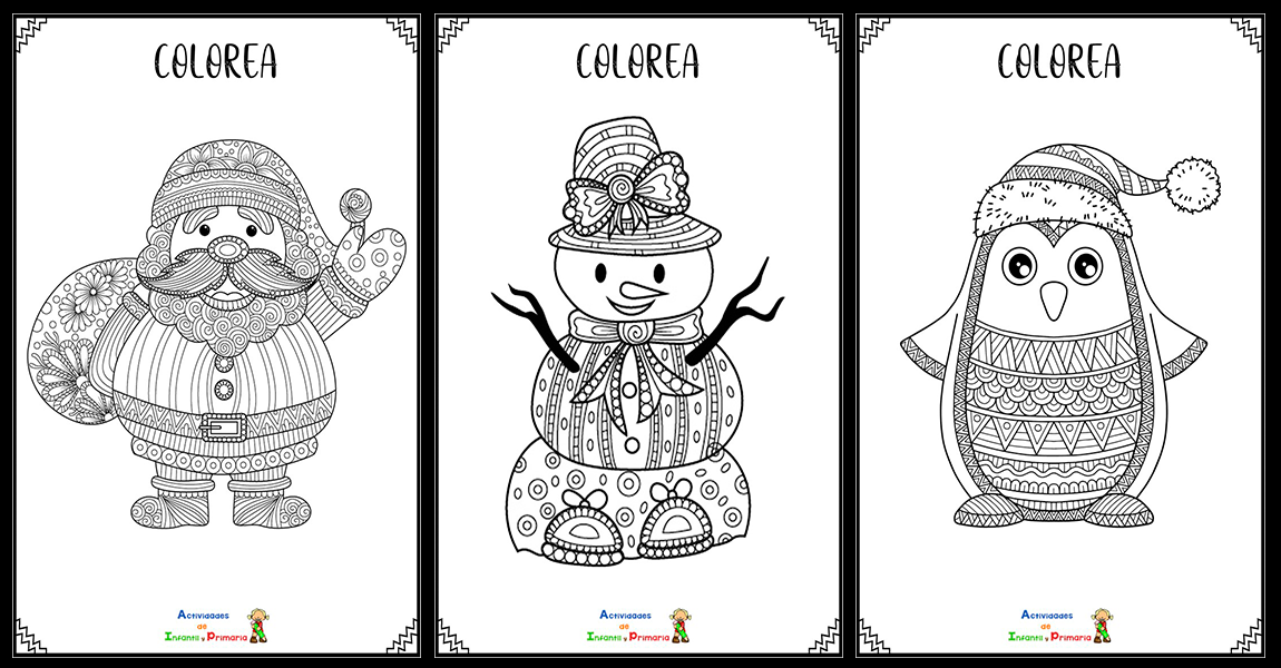 Dibujos para colorear de Navidad – Diseño mandalas Dibujos para colorear de Navidad – Diseño mandalas