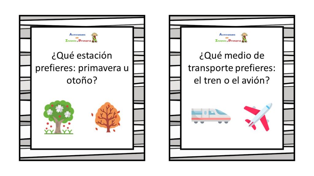 Preguntas de cuento (juego online y PDF)