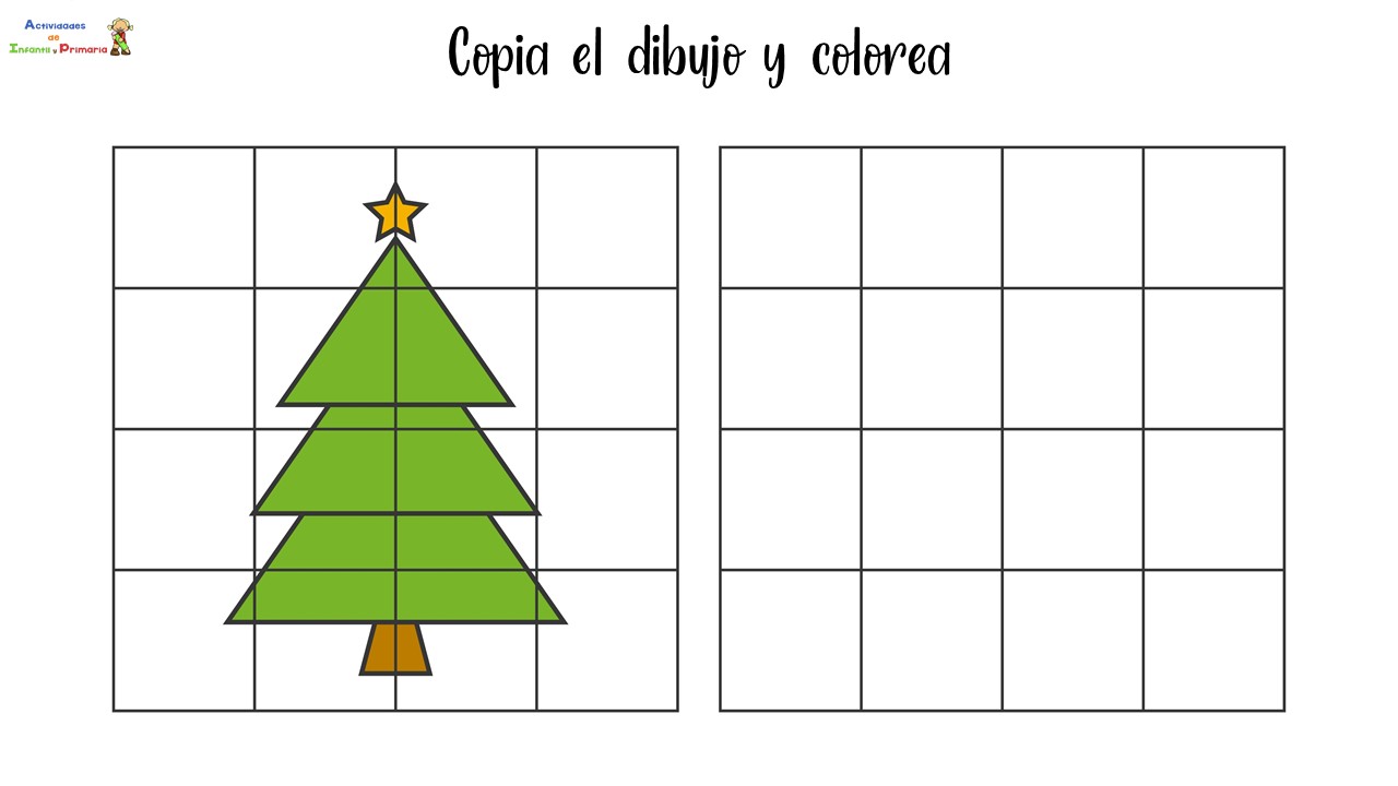 Dibujos de Navidad en cuadrícula Dibujos de Navidad en cuadrícula