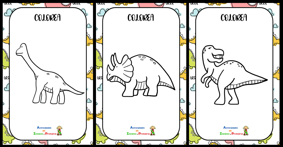 Dinosaurios Libro de Colorear: Dinosaurios Libro de Colorear para Niños :  Cuadernos para colorear niños 2 3 4 años. Libro colorear niños de  dinosaurios. Libro pintar niños 2 años dinosaurios infantil 4