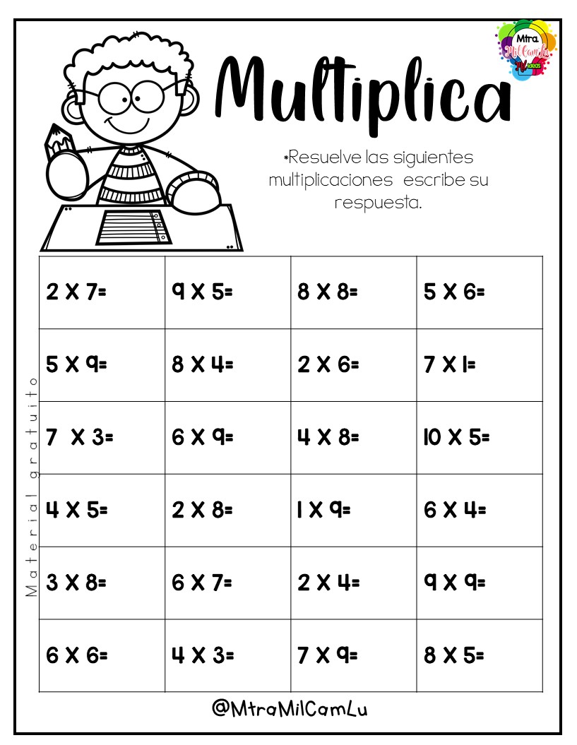 Ejercicio De Tablas De Multiplicar Repaso Worksheets Word Search Porn