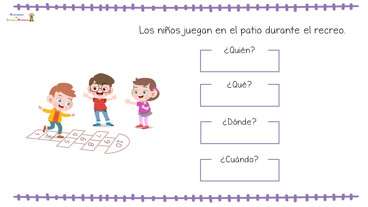 Ejercicio de comprensión lectora: Observa el dibujo, lee la frase y