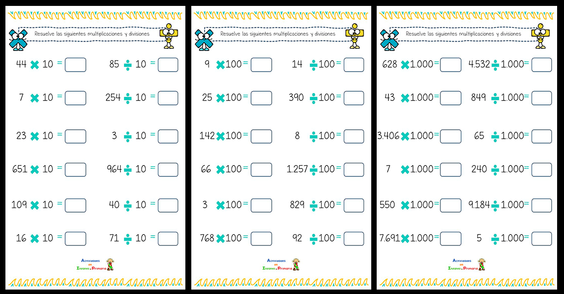 Multiplicaciones por 10 100 1000 worksheet live works vrogue co
