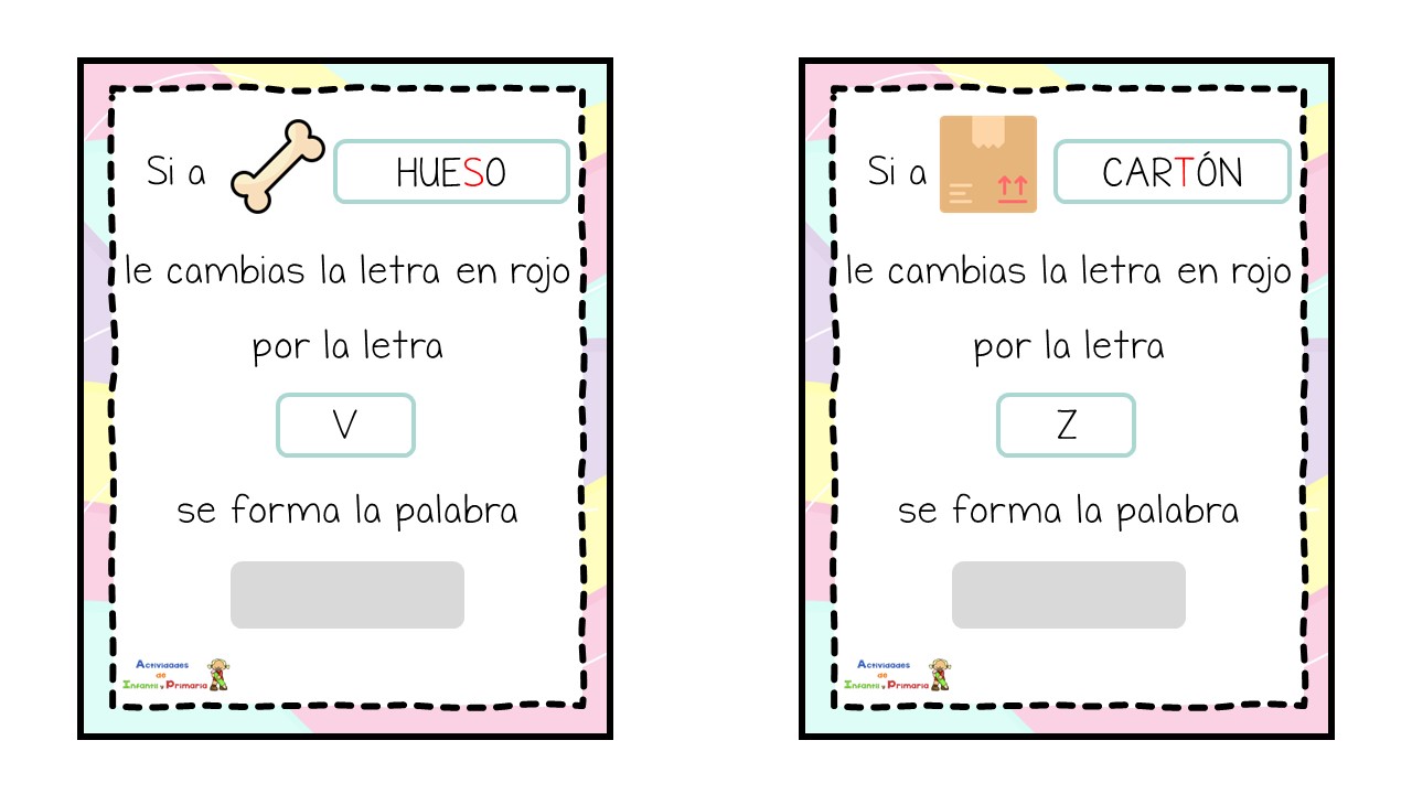 Cambiando Una Lettera Il Leale Diventa Concreto Conciencia fonológica: Formar palabras cambiando una letra intermedia