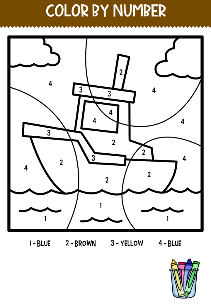 COLOREAR POR NUMEROS INGLES (5)