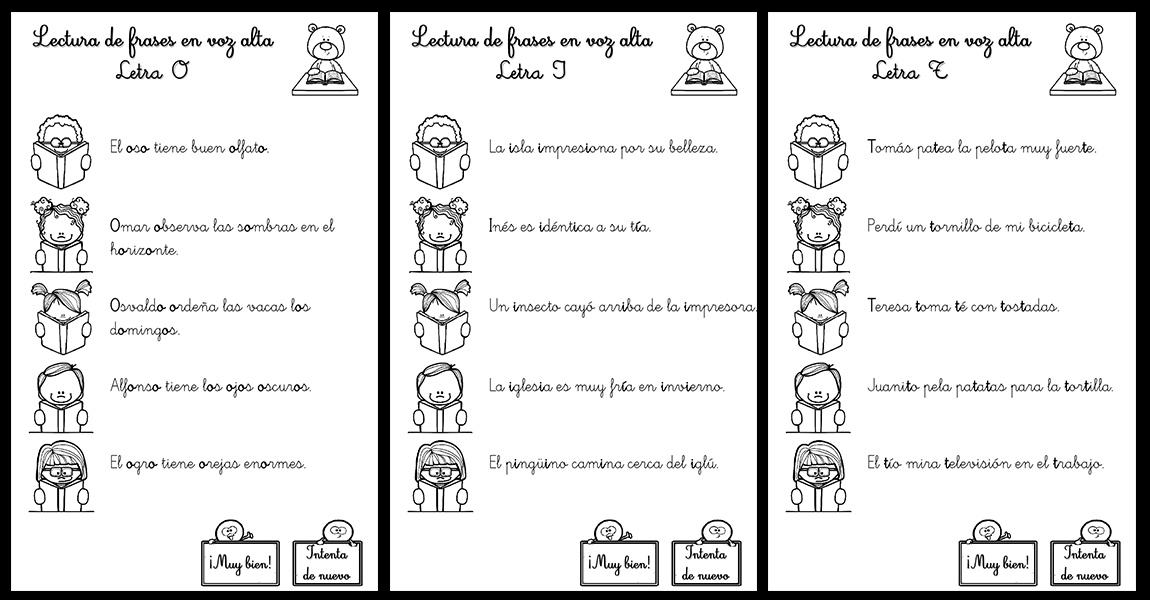 Oraciones Divertidas Y Fáciles Para Enseñar A Leer Y Escribir En