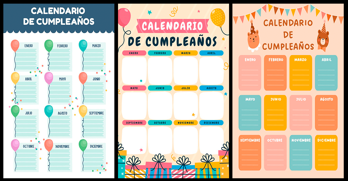 Calendarios de cumpleaños, diferentes modelos para decorar tu aula