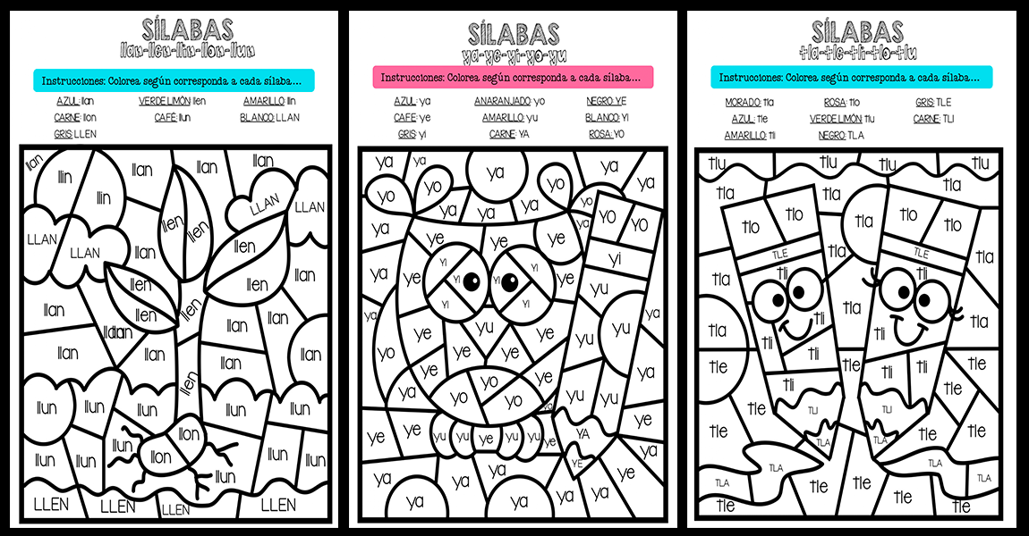 colorear por sílabas archivos - Actividades de infantil y primaria