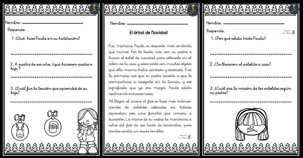 Precioso cuento navideño con preguntas de comprensión - Actividades de ...