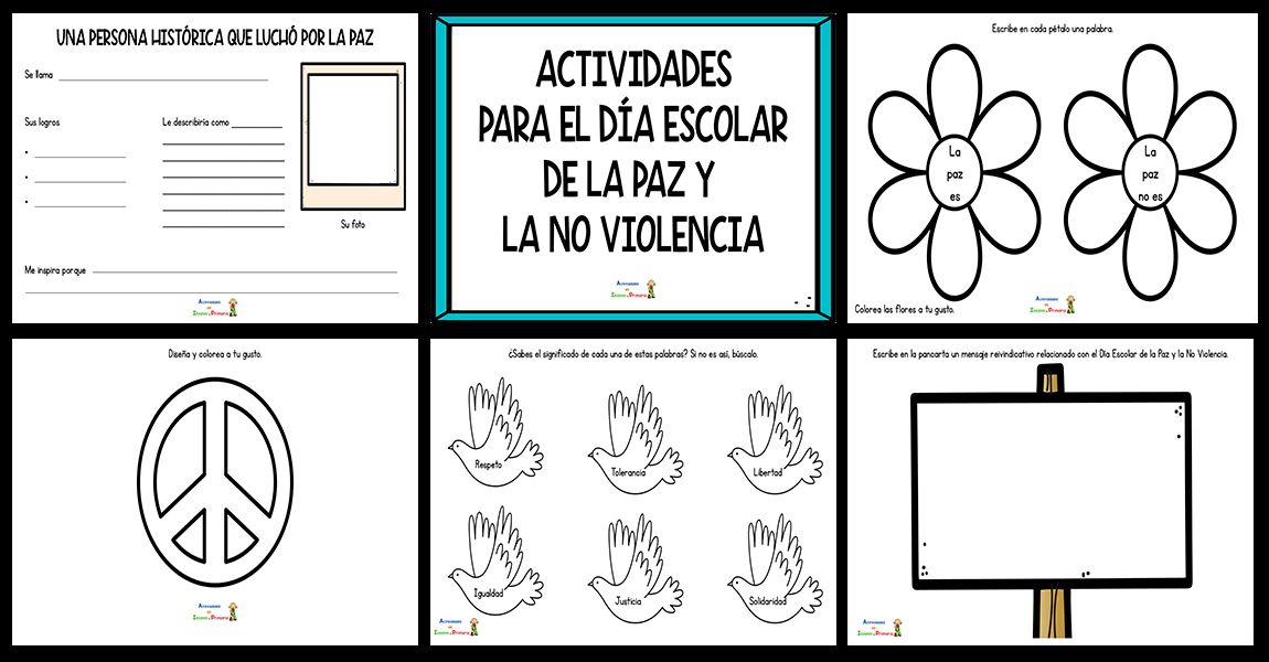 Pack de actividades para el Día Escolar de la Paz y la No Violencia ...