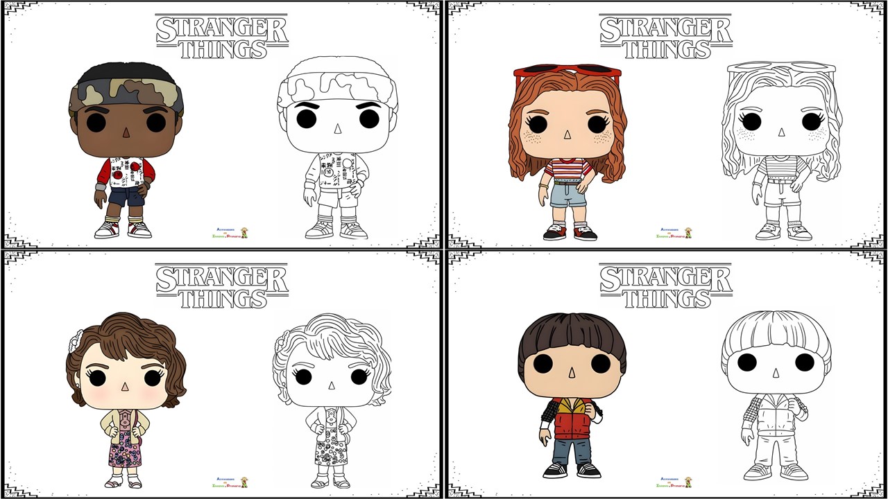 Colorea Los Funkos De Stranger Things Siguiendo El Modelo Primera Colorea Los Funkos De Stranger Things Siguiendo El Modelo Primera