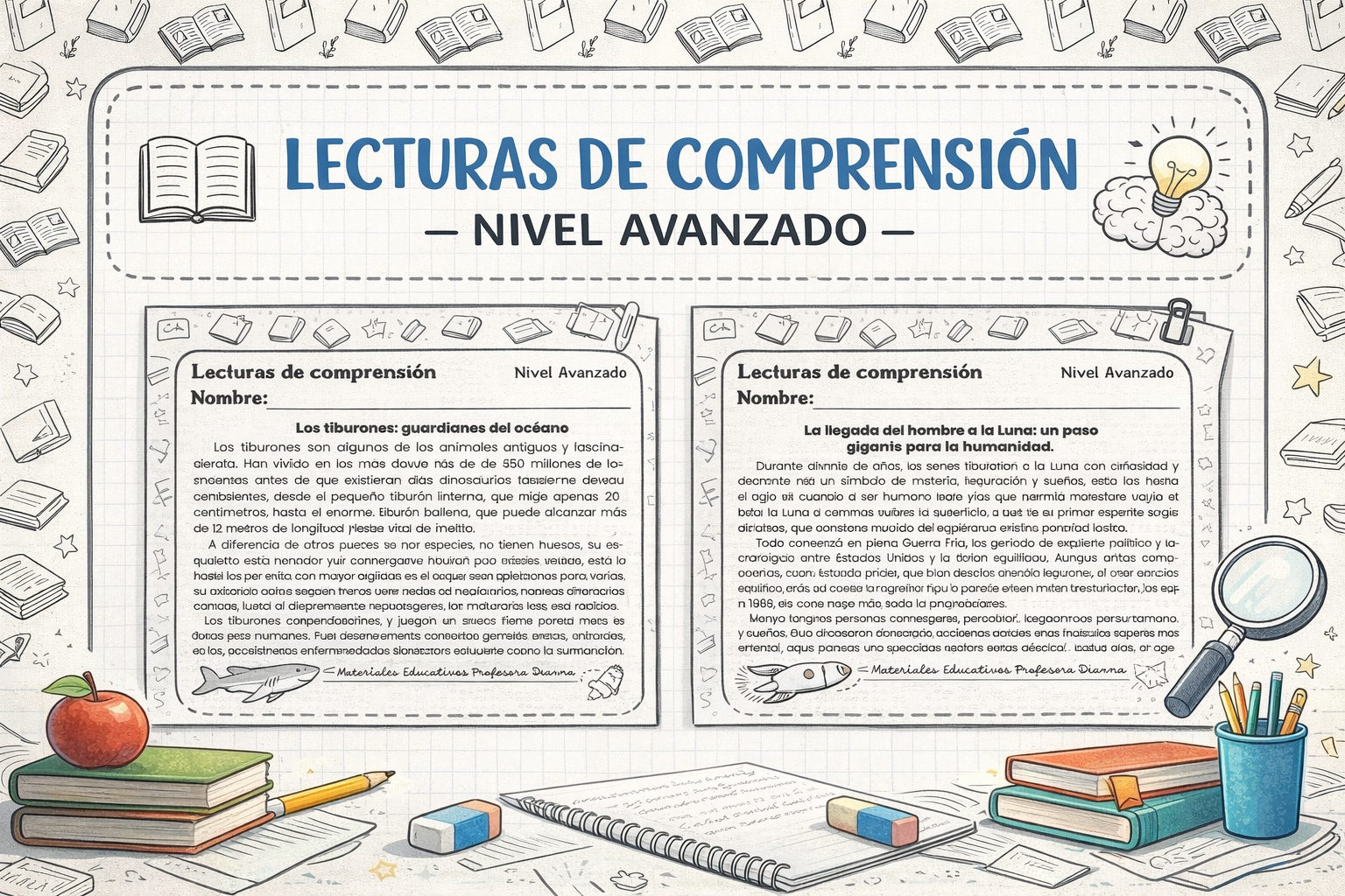 Pack de lecturas nivel avanzado - Actividades de infantil y primaria