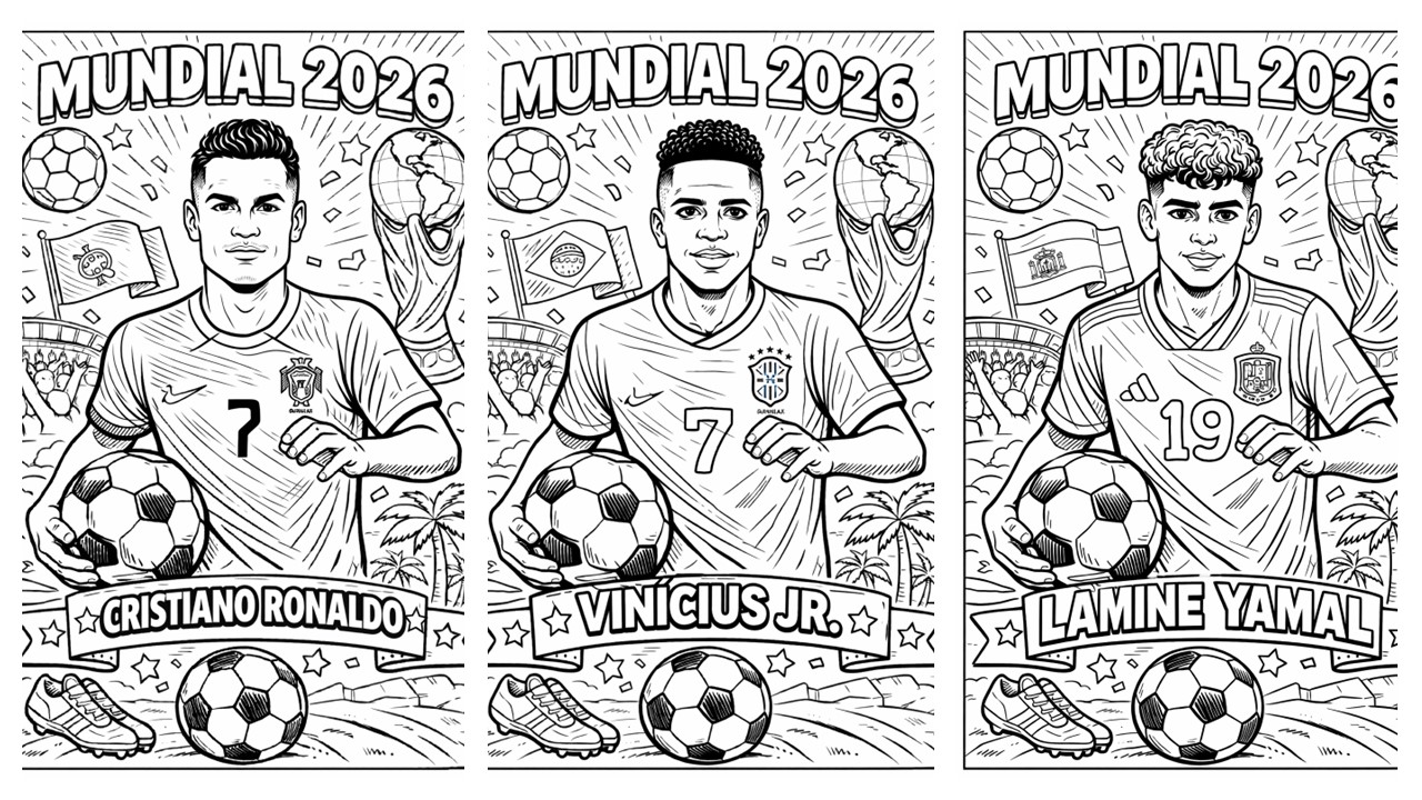 Colorea A Tus Futbolistas Favoritos Del Mundial 2026 Actividades De 