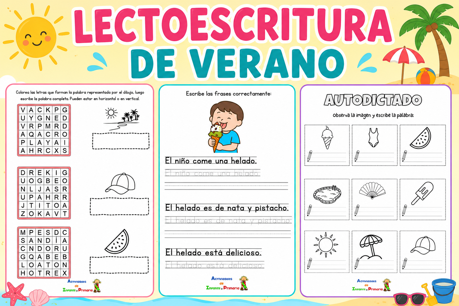 vocabulario verano archivos - Actividades de infantil y primaria